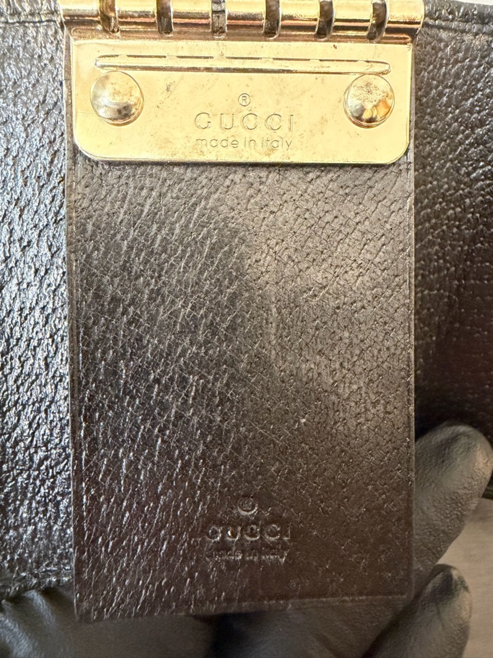 Vintage Gucci GG Monogram Black Canvas Key Case With Boot Charm (A245) - Picture 9 of 10